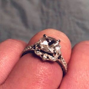 Stunning Vintage Style Cushion Cut Ring